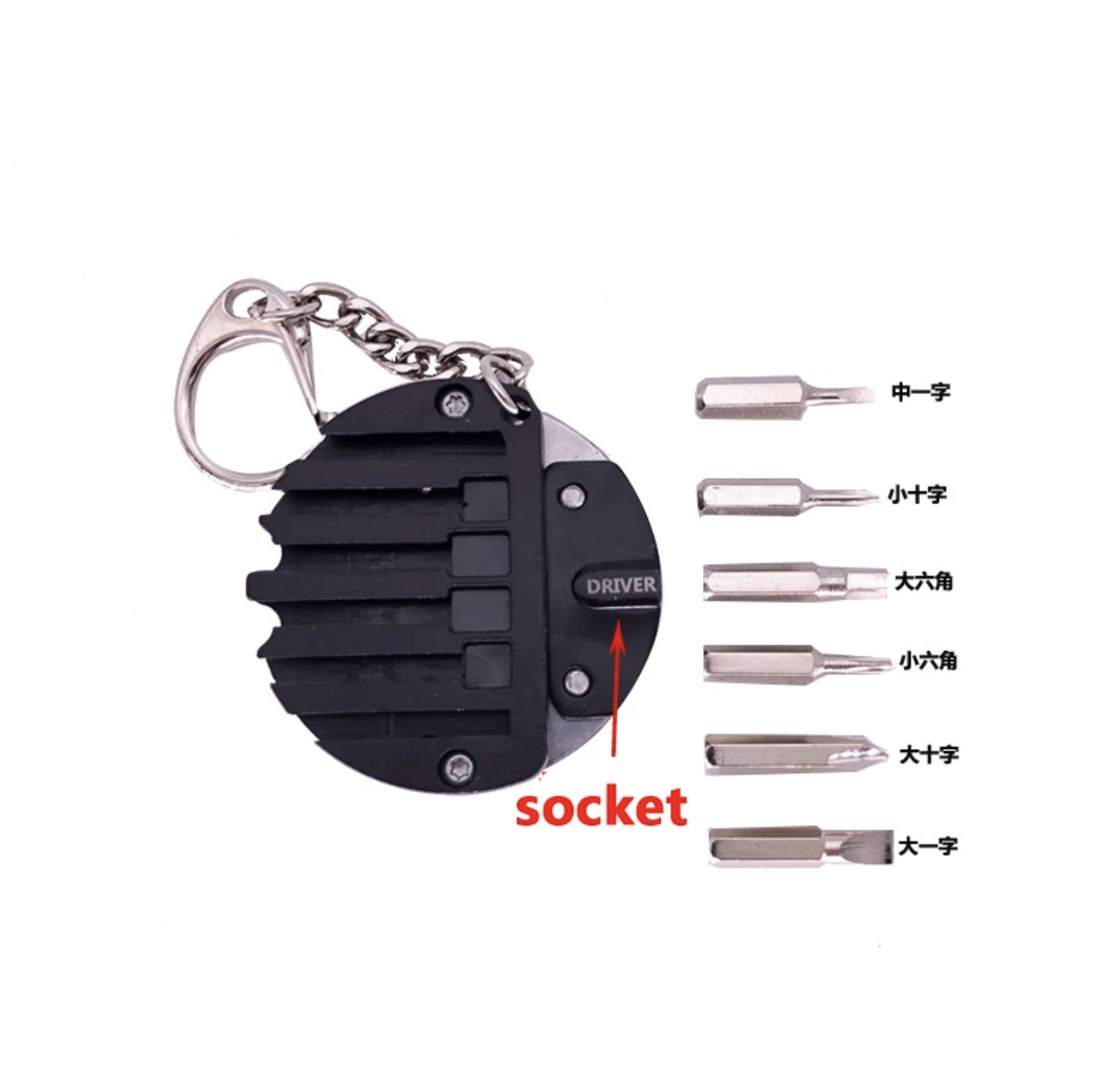 Pocket Keychain Screwdriver Set Multifunctional Hexagon Coin Outdoor EDC Tool
