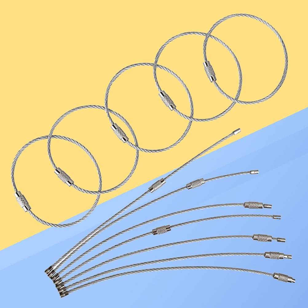 24 Pcs Stainless Steel Wire Key Heavy Duty Wire Chain Luggage Tags