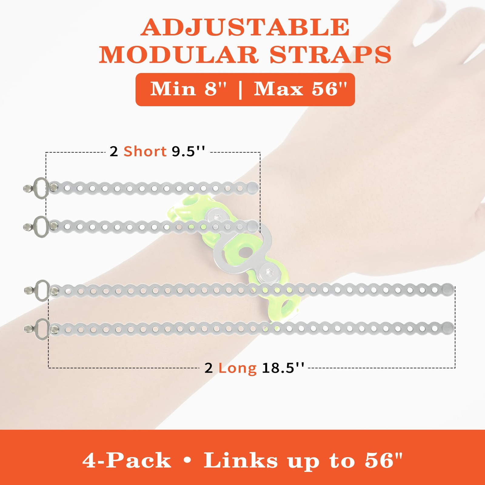 Modular Straps (4-Pack), Flexible Multi-Tool, Gear Strap for Outdoor Adventur…