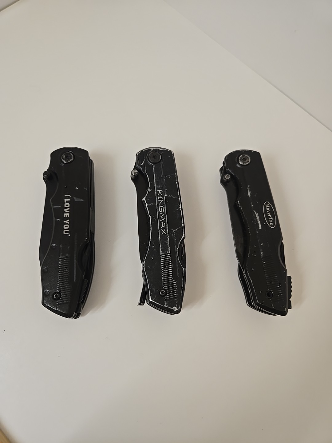 Lot Of 3 RoverTac Multitool Knife BLACK Camping Survival Knife & Pliers