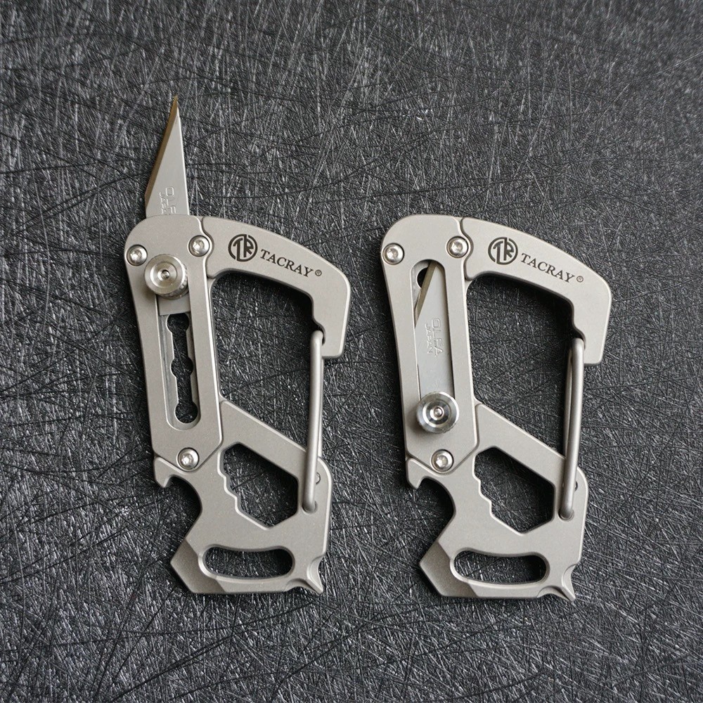 Titanium Alloy Keychain EDC Multifunction Tool Wrench Screwdriver Bottle Opener