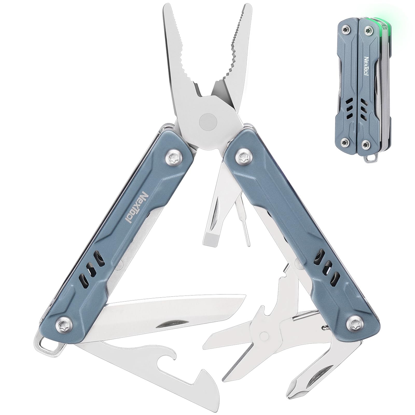 Multitool Mini Sailor S11,11in1 Compact Multitool with Long Nose Pliers, Scissors, S…
