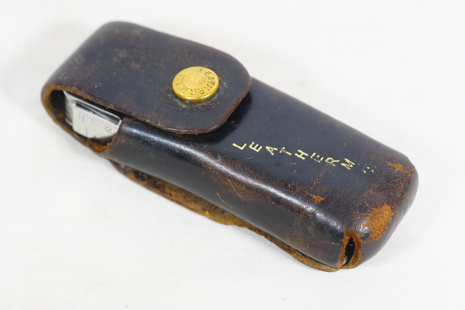 Vintage Leatherman Multi-Tool Pocket Knife Leather Sheath FOR PARTS REPAIR READ!