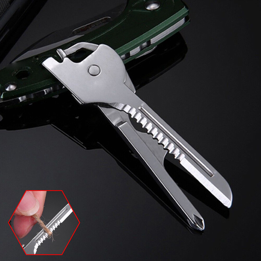 1Pc Keychain Tool 6 in1 multi-tool Bottle Opener Utili Key Screwdriver