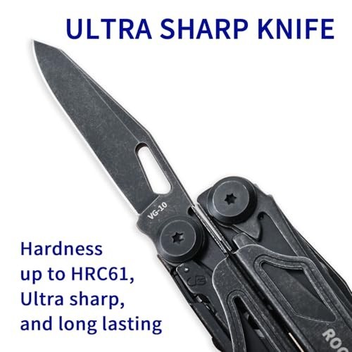 29-in-1 Heavy-Duty Multitool Pliers with VG-10 Blade, Replaceable Wire Cutters &