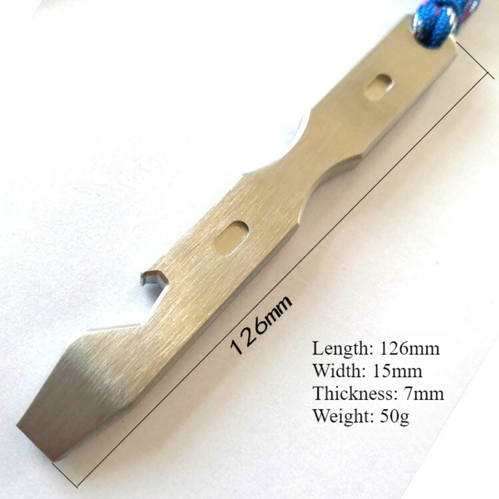 TC4 Titanium Crowbar Pry Bar Underreach Pendant EDC Tool Bottle Opener
