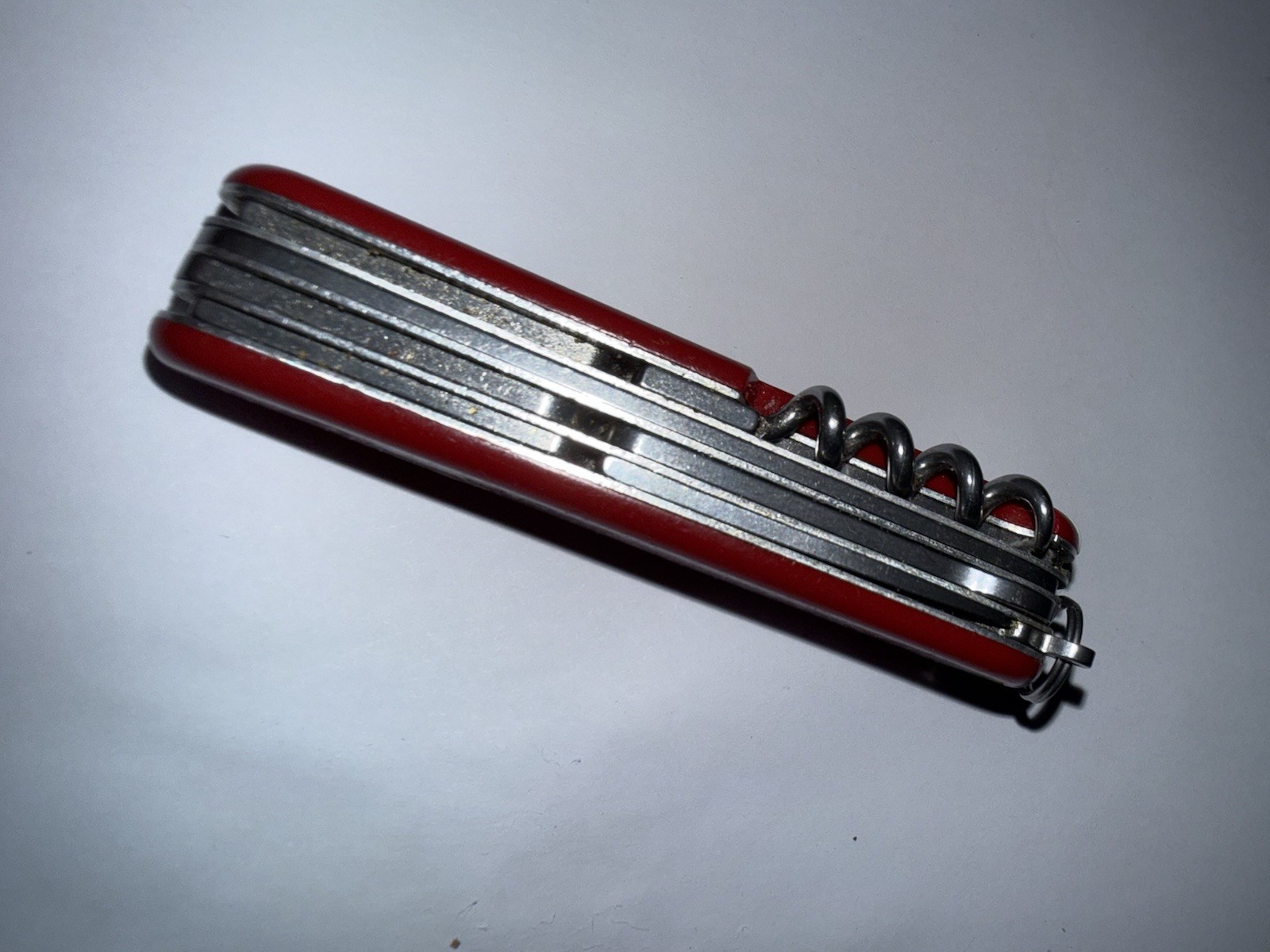 Victorinox Swiss Army Red Multi-Tool Plain Edge w/ Keyring, Scissors & Corkscrew