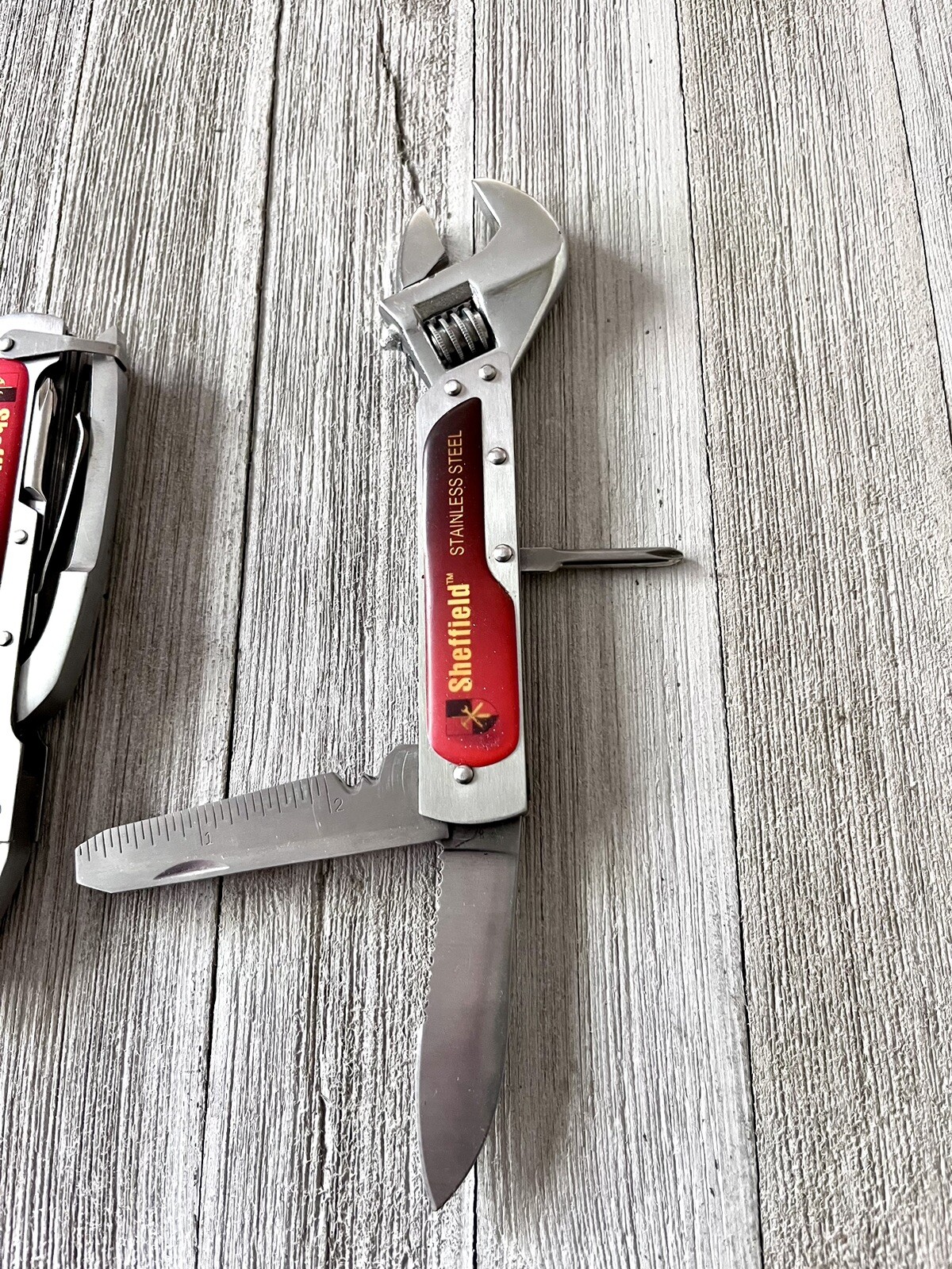 Sheffield Stainless 3 Piece Pocket Knife Tool Kit: Multi-Function Pocket Knives