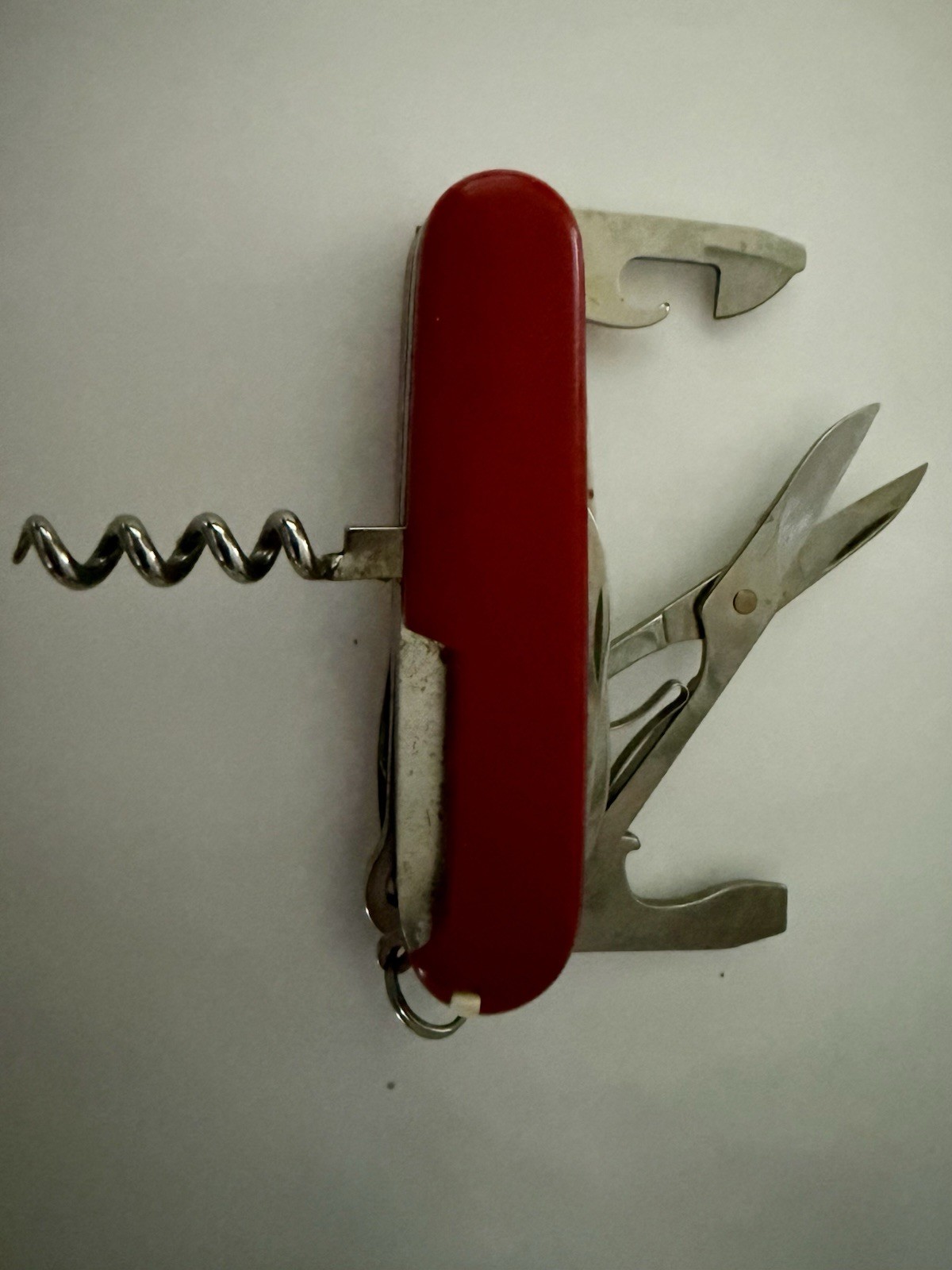 Victorinox Swiss Army Red Multi-Tool Plain Edge w/ Keyring, Scissors & Corkscrew