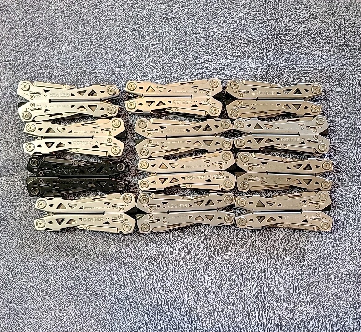 Gerber Suspension NXT Multi Tools – LOT OF 12 – Pliers, Scissors, Knife, File