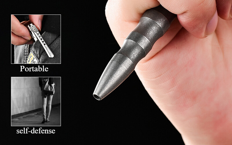 Titan Alloy Pen 4.4” Ballpoint Pen with Clip Refillable EDC Writing Pen