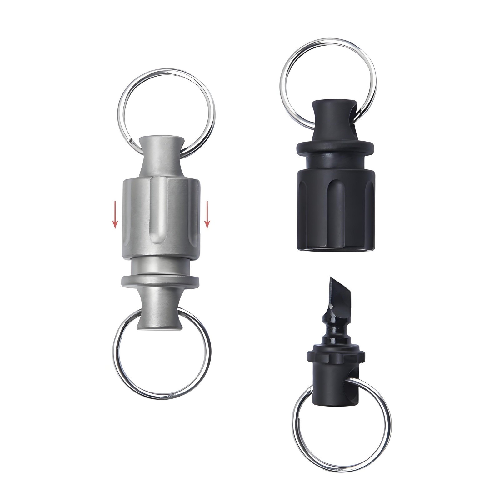 Titanium Alloy Quick Release 360° Swivel Keychain Connector EDC Portable