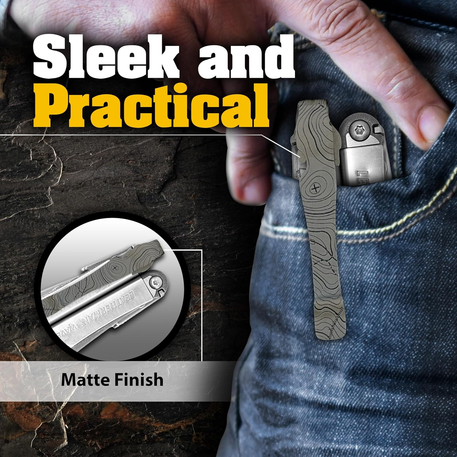 Pocket Clip Compatible with Leatherman Wave, Wave Plus+, Alpha, Surge & Charge A