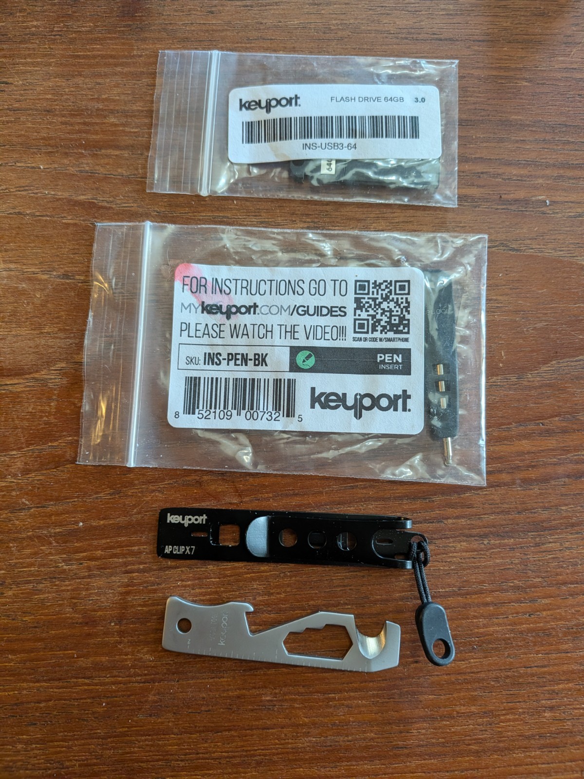 Keyport Pivot 2.0 Modules 64GB Flash Drive + Multitool + Pocket Clip + Pen NEW