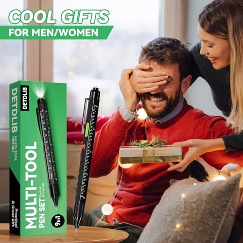 9-in-1 Multitool Pen with LED Light, Stylus, Level & Screwdriver – Perfect Gift