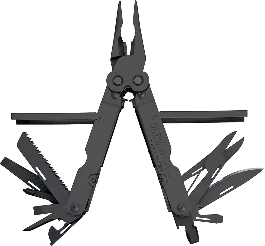 SOG Powerlock Eod – Black Oxide B61N-CP Stainless Black Wood Folding Knife