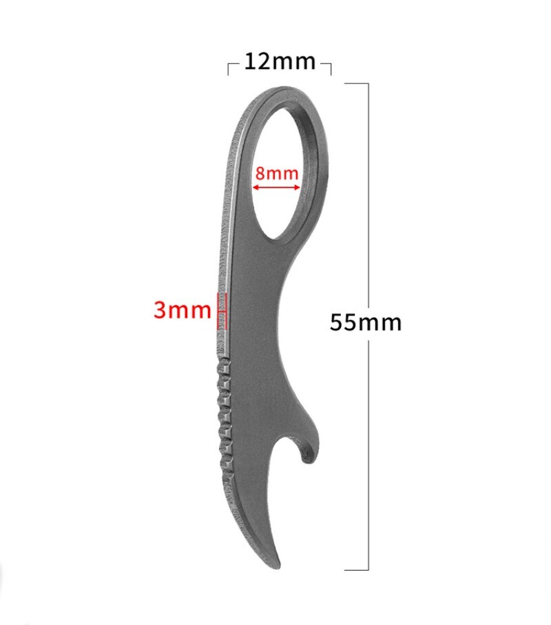 Titanium Alloy Multi Tools Crowbar Bottle Opener Portable Outdoor EDC Keychain