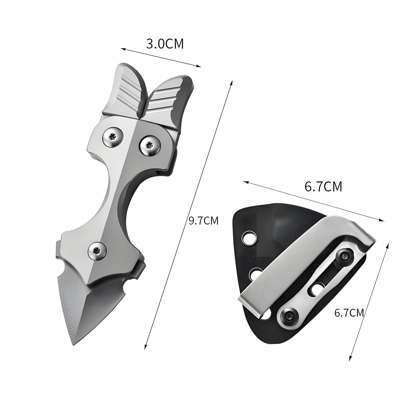 Titanium Alloy EDC Multi-Tool Pry Bar with Sheath Outdoor Camping Gear