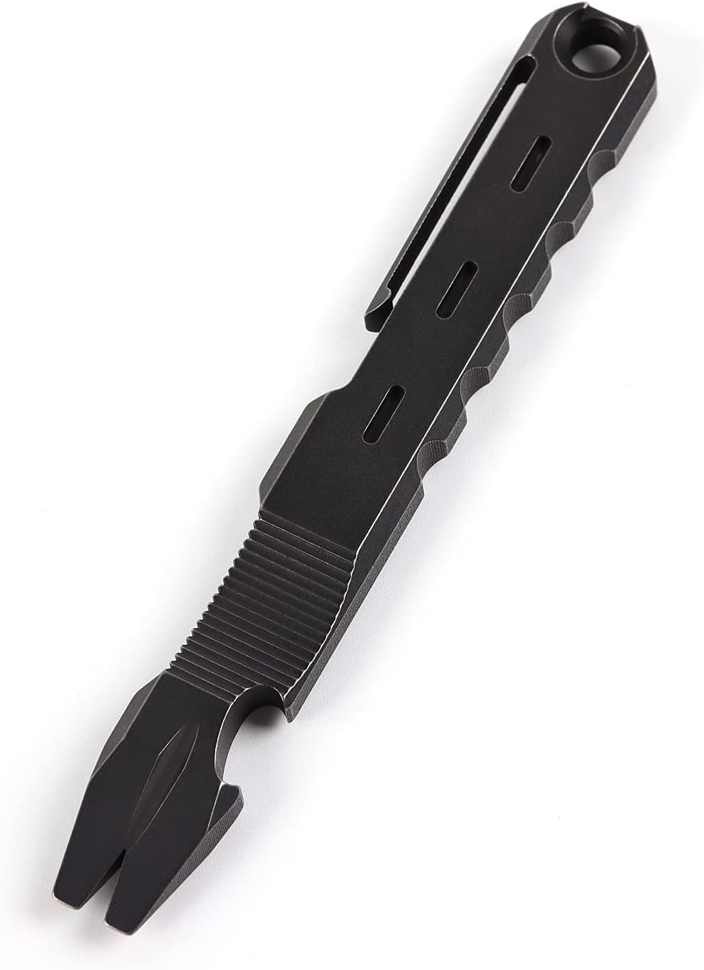 Titanium EDC Pry Bar with Nail Puller Bottle Opener Function with Pocket Clip…