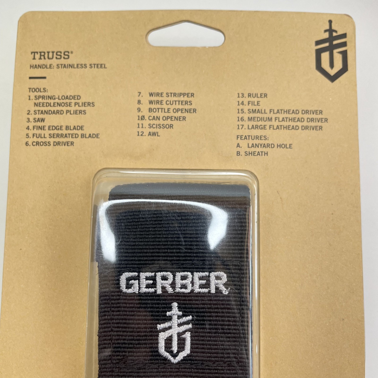 BRAND NEW! Gerber Truss Multi-Tool: Features 17 Distinct Tools (31-003304)