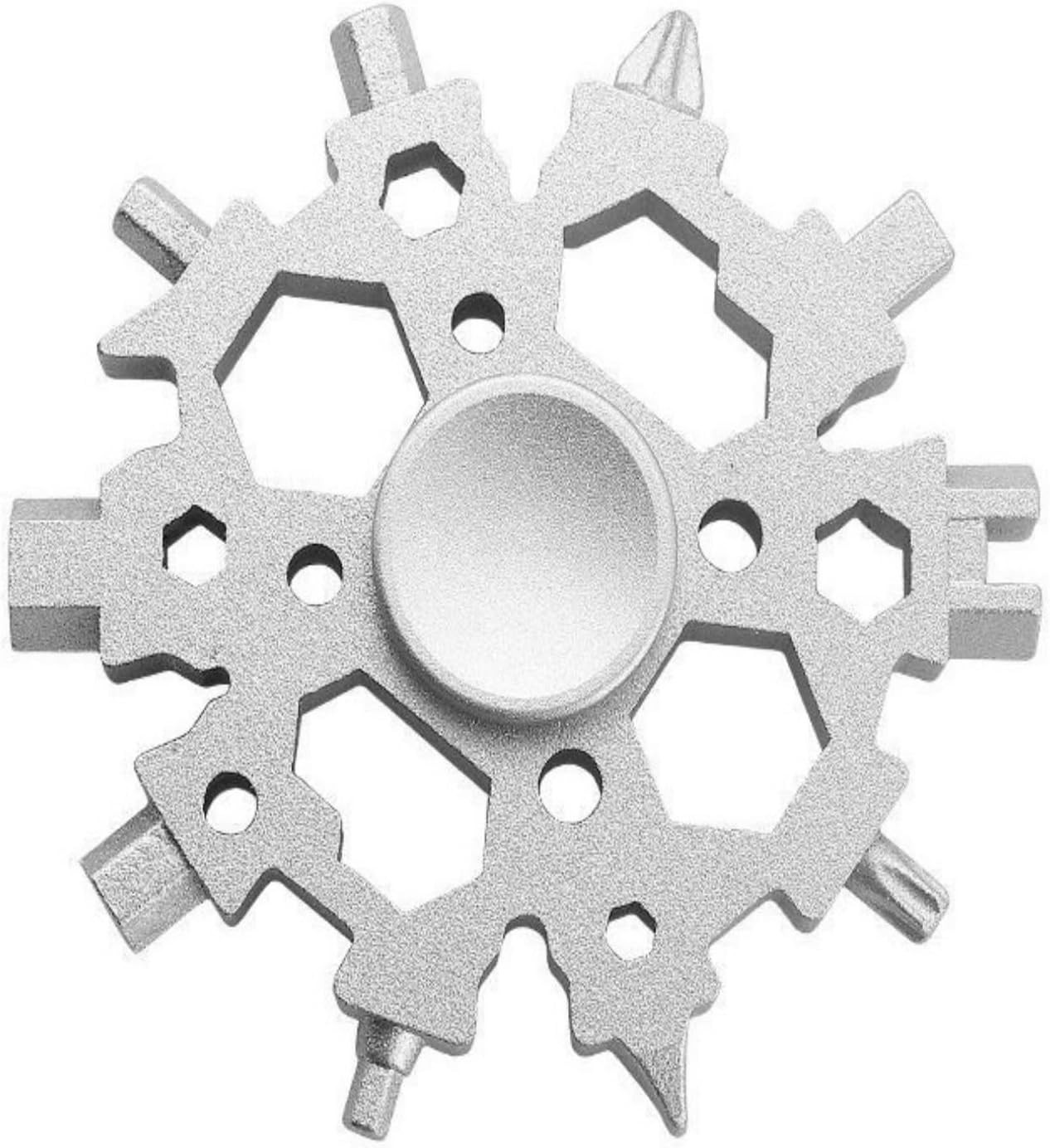 Snowflake Multitool W/ Fidget Spinner 23-in-1 Portable Carbon Steel Multi-Tool