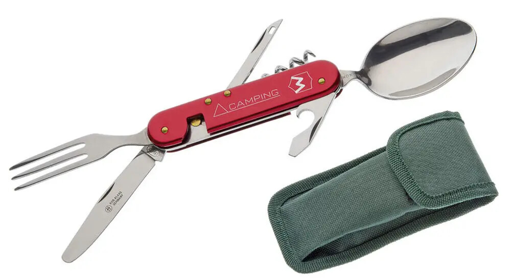 ROBERT KLAAS “KISSING CRANES” 6 PCS CAMPING CUTLERY FOLDING KNIFE SPOON FORK
