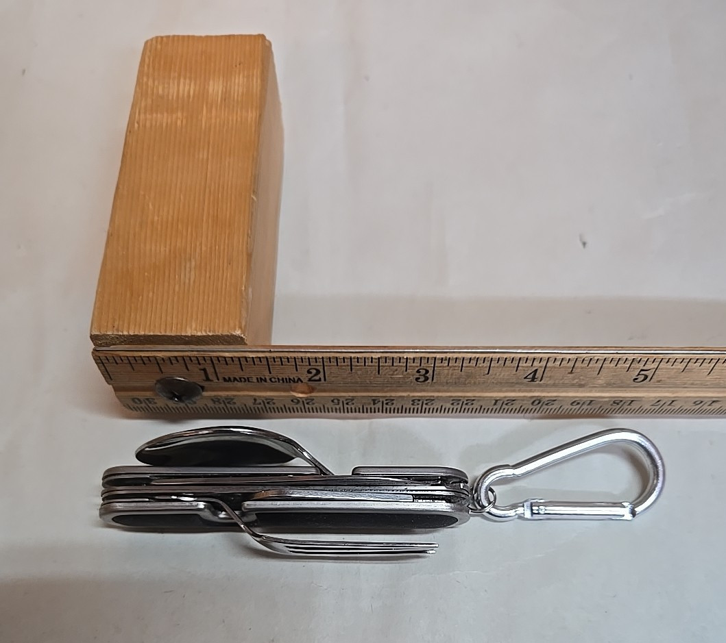 Camper’s Knife; Fork, Spoon, Knife, Bottle Opener