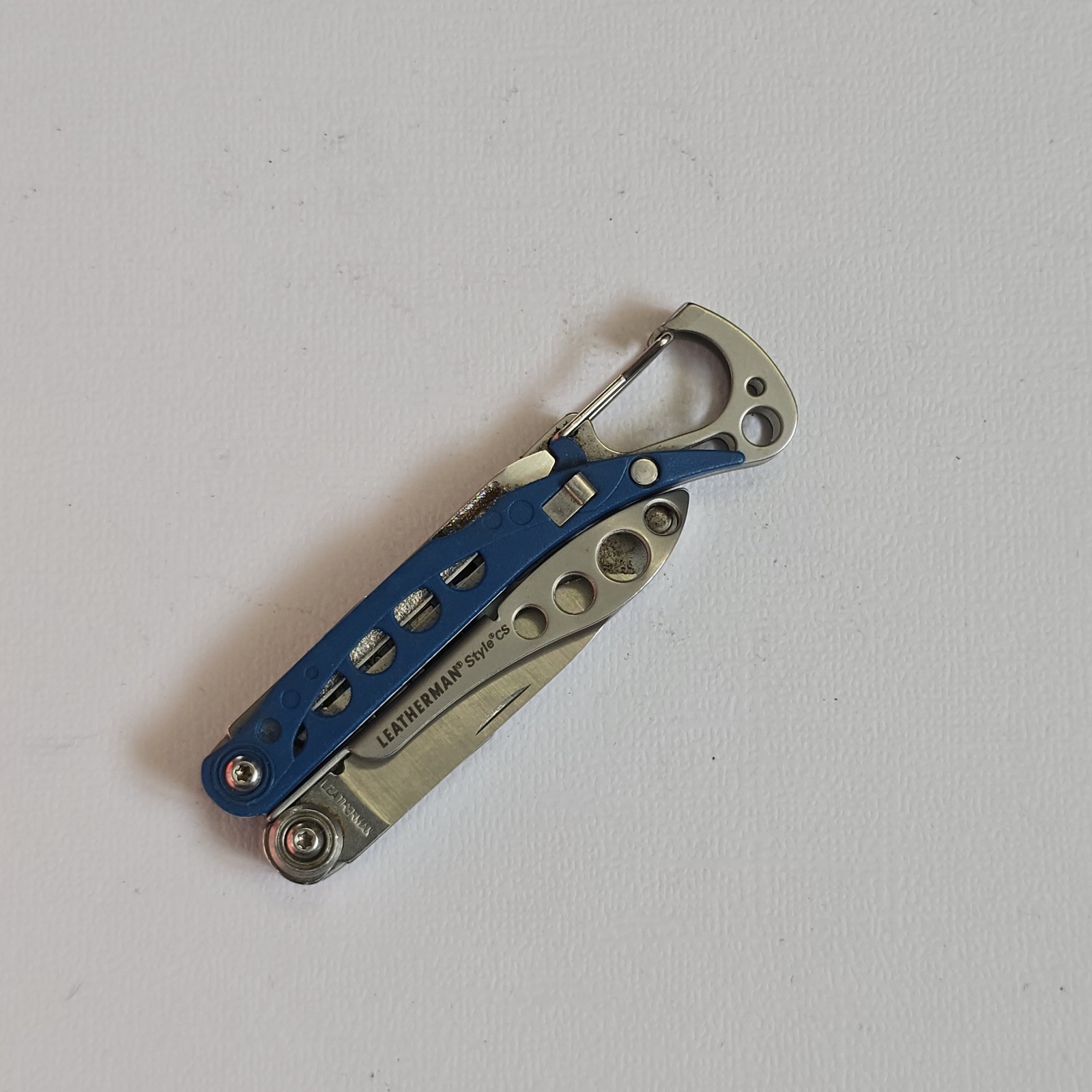LEATHERMAN STYLE CS BLUE MINI SCISSORS MULTI TOOL KNIFE & BOTTLE OPENER 831207