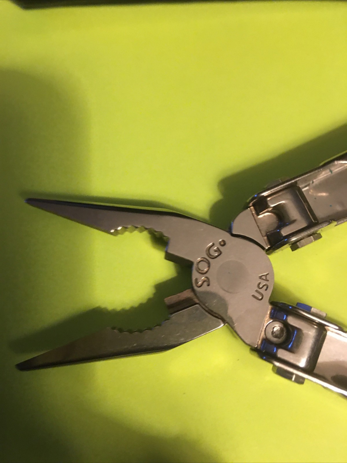 SOG USA Para Tool 10 Blades Pliers Measures Made USA Excellent Condition