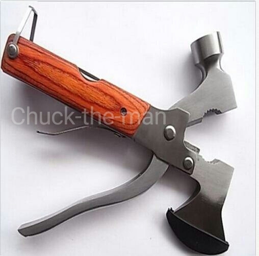 Multi Tools Hammer Axe Knife Wire Cutter Pliers Screwdriver Emergency Outdoor
