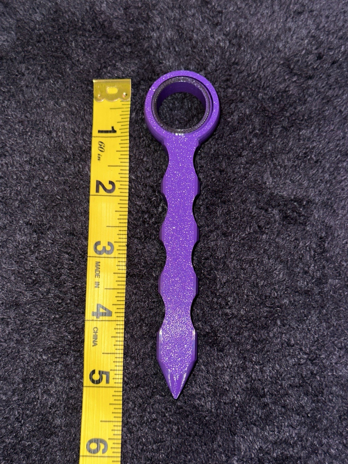 Self Defense Fidget Kubotan Tool Weapon 3d Printed EDC Purple
