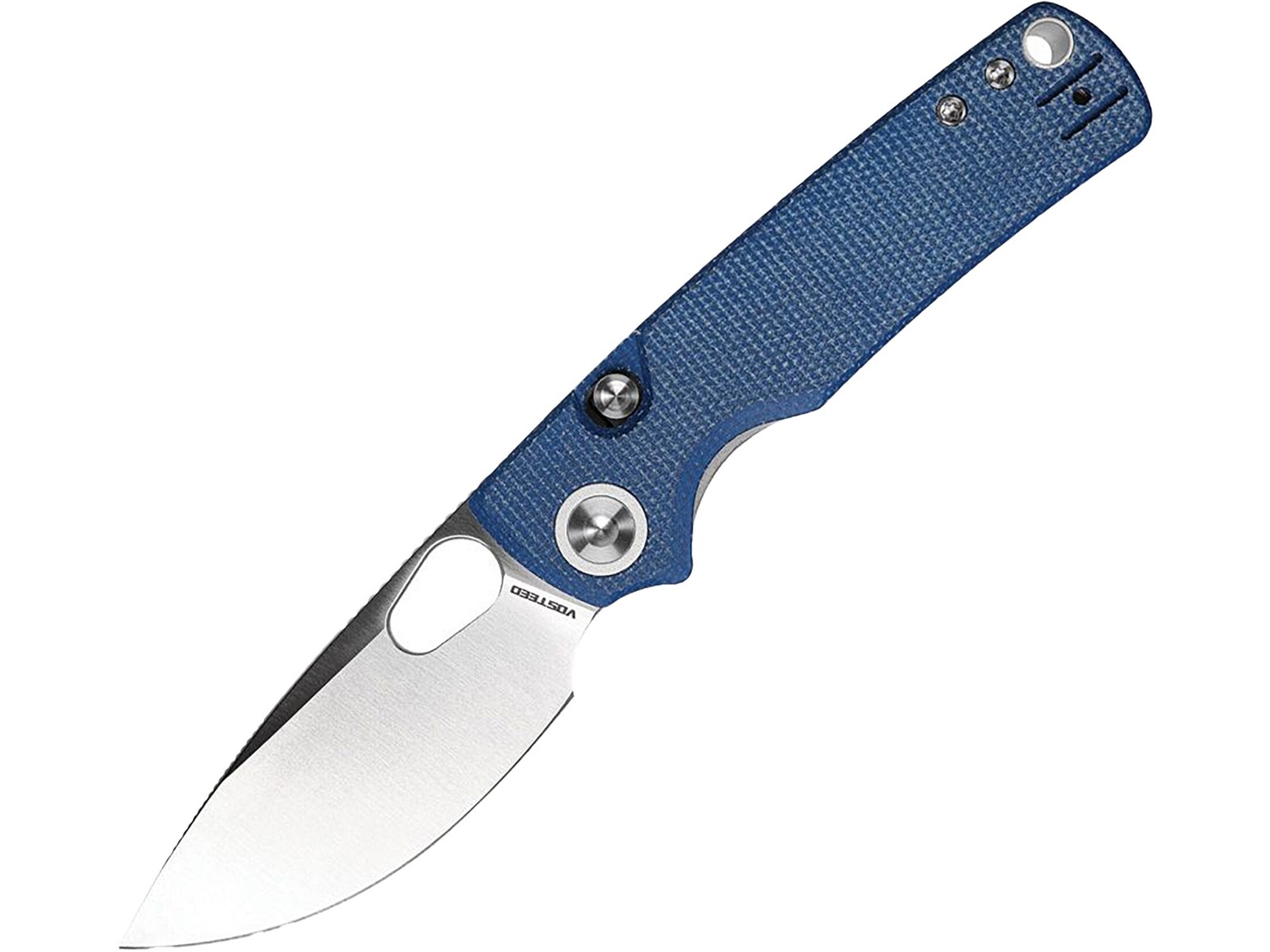 Vosteed Porcupine Pocket Knife 3″ Drop Point Sandvik 14C28N Satin Blade Canvas