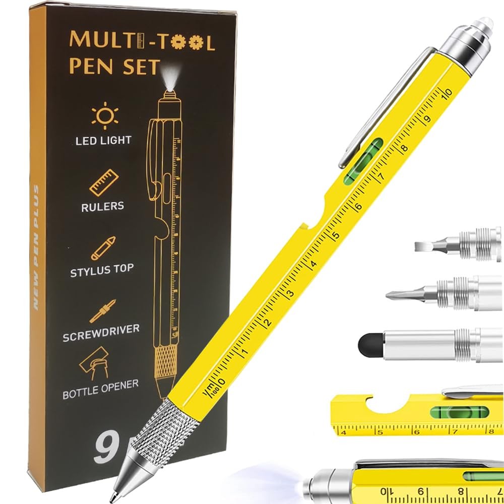 9 in 1 Multitool Pen, Stocking Stuffers Gifts Unique Christmas Birthday Multi…