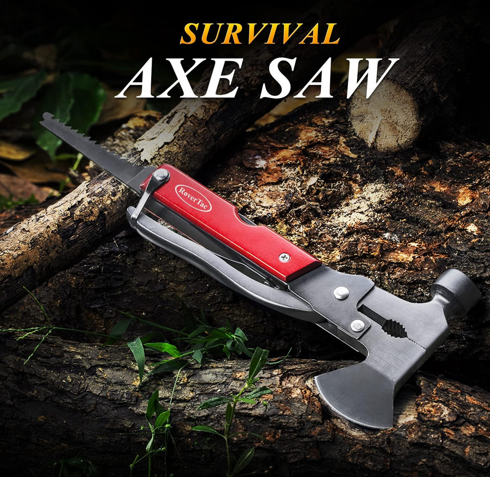 Portable 14 in 1 Hammer Multitool Stainless Steel Hammer Survival Camping Gear