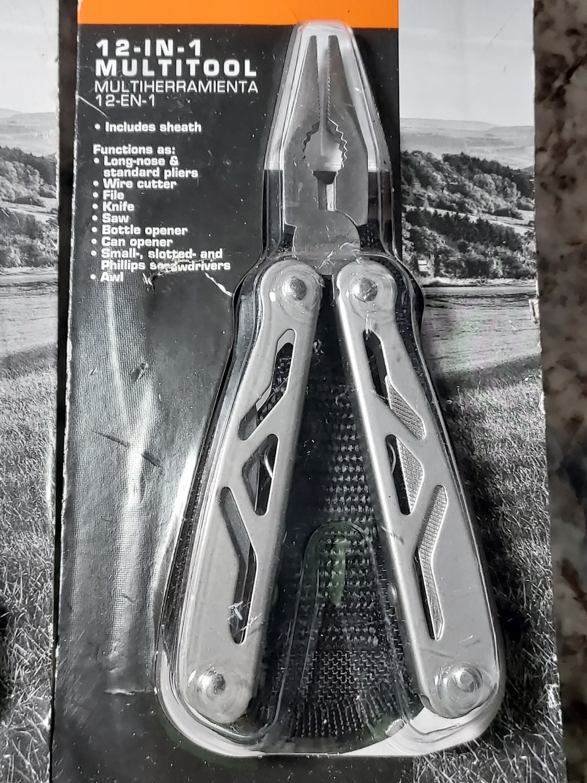 2 NEW Ozark Trail 12-in-1 Multi Tool with Sheath – pliers, knife, saw, file