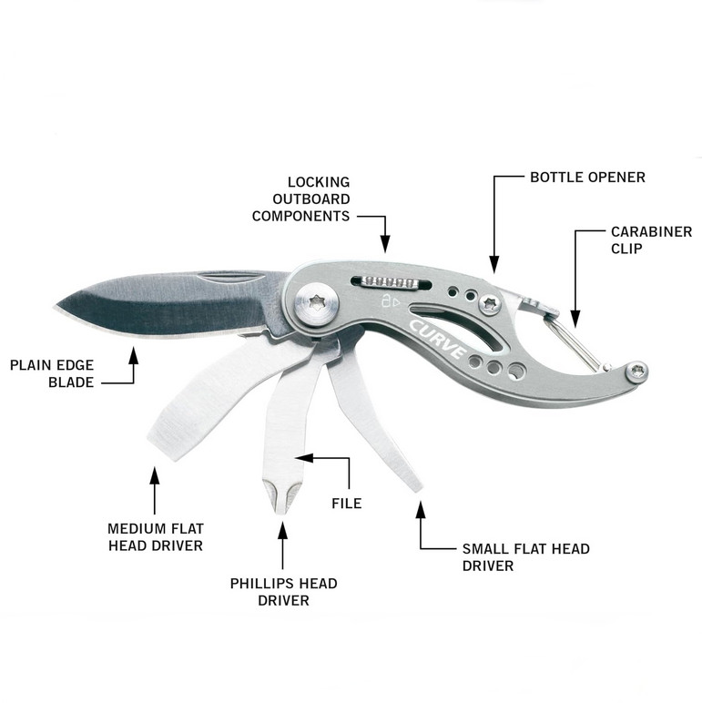 Gerber Curve Mini Tool Pink 6-in-1 pocket knife Keychain NEW Sealed