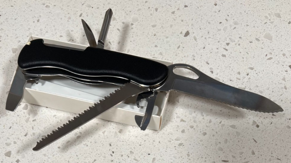 Victorinox One-Hand Trekker Swiss Army Knife 12 Function Swiss Made Pocket – New