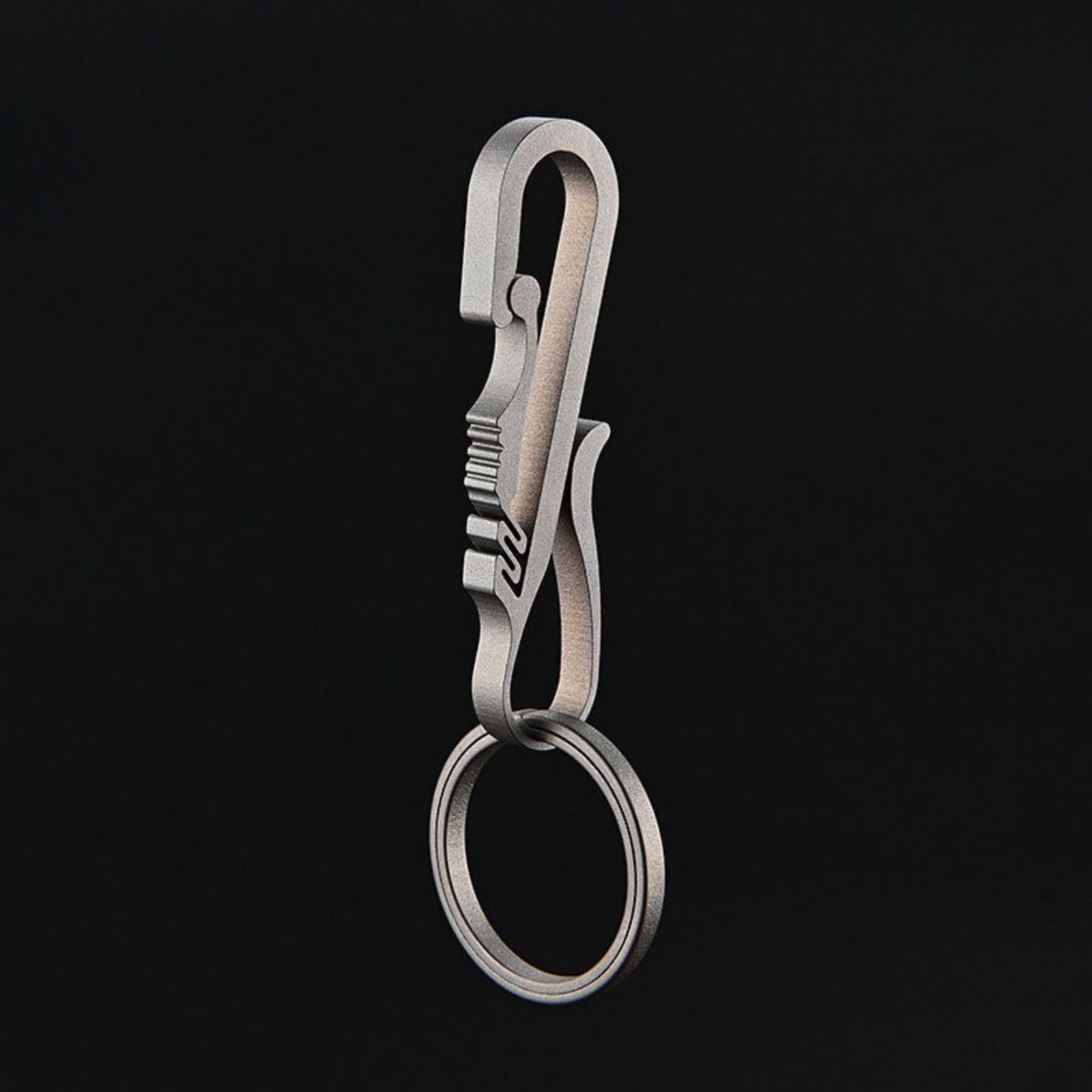 Titanium Alloy Key chain Carabiner with Key Ring Waist Hanging Buckle EDC Tool