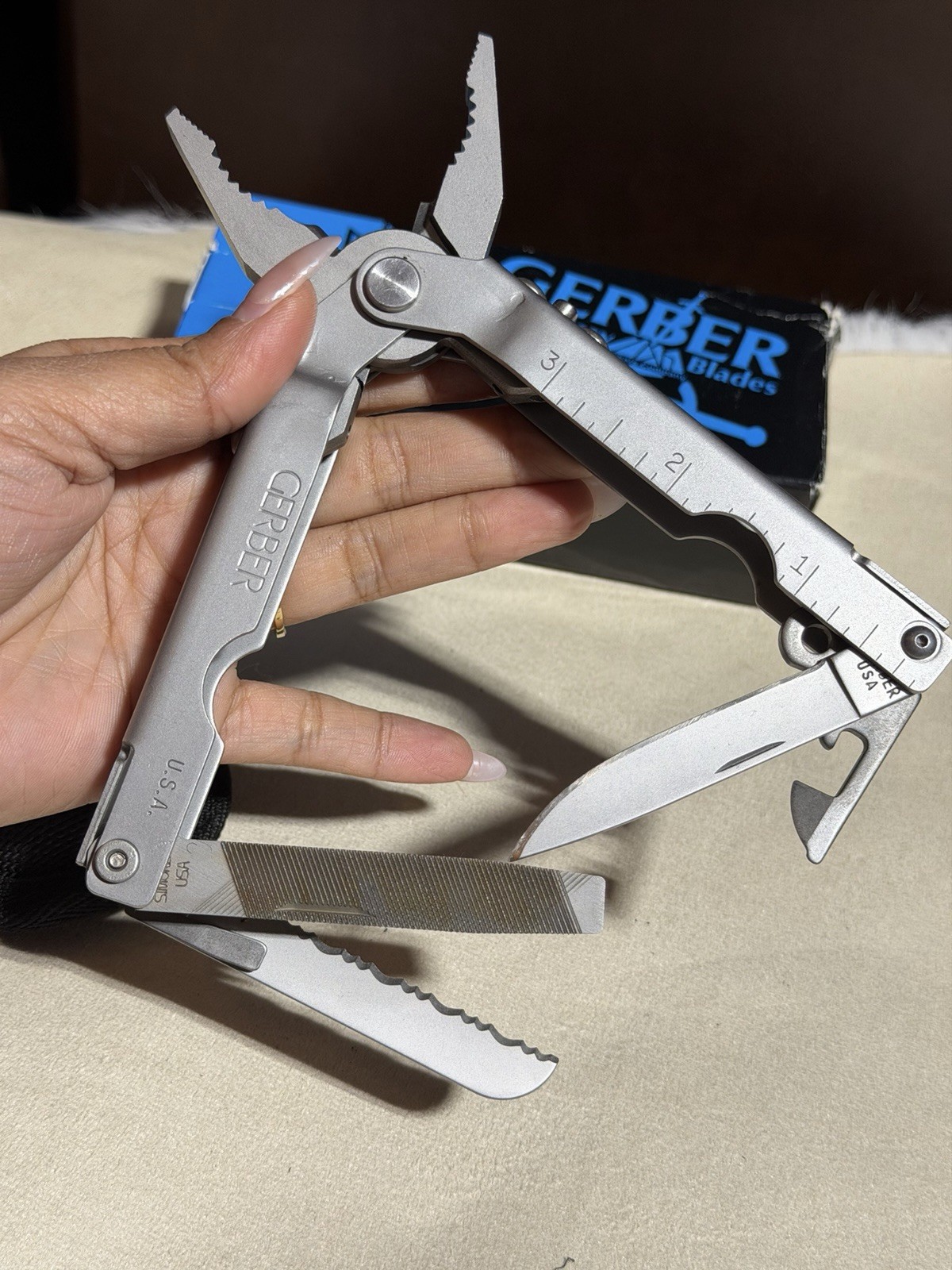 Vintage Gerber Multi-Plier 55800 Stainless Multi-Tool W/ Sheath Box USA