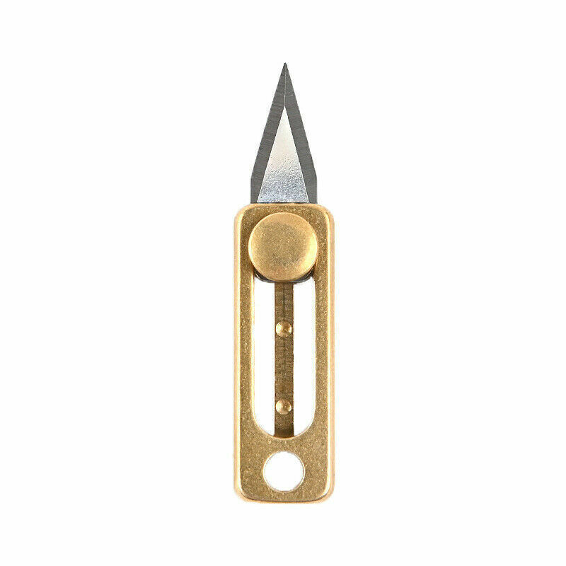 Alloy Brass Mini Knife Blade Survival Escape Key Chain Pendant EDC TOOL