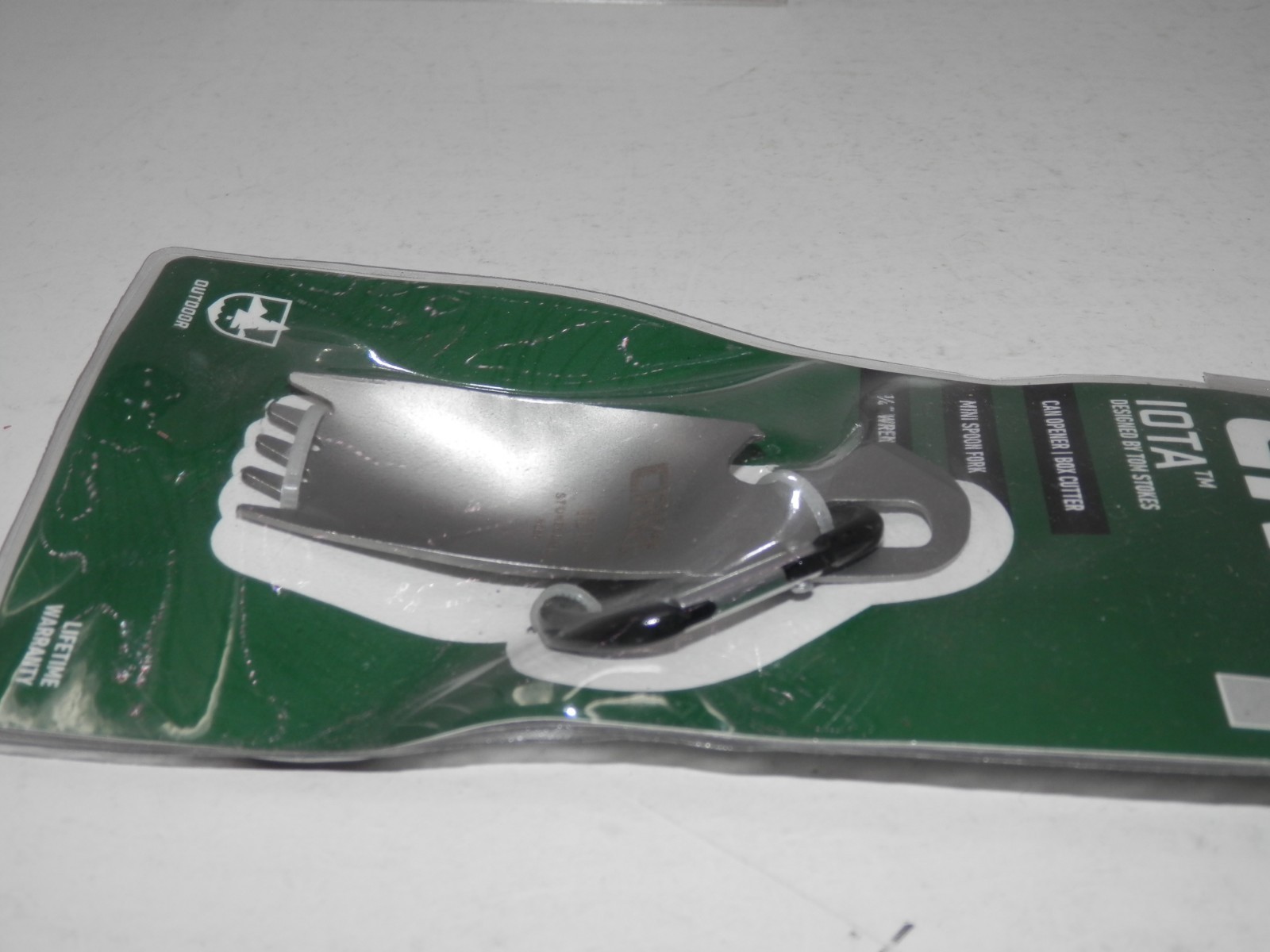 CRKT Iota Multi Tool Can Opener Box Cut Spork Wrench Stainless Steel Clip-On NEW