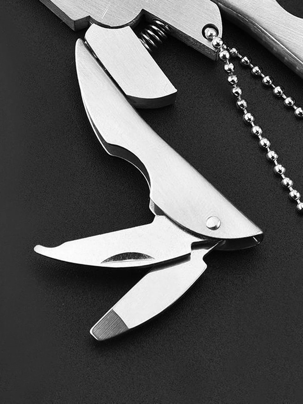 Portable Stainless Steel Multi Tool Pliers Knife Keychain Screwdriver Outdoor