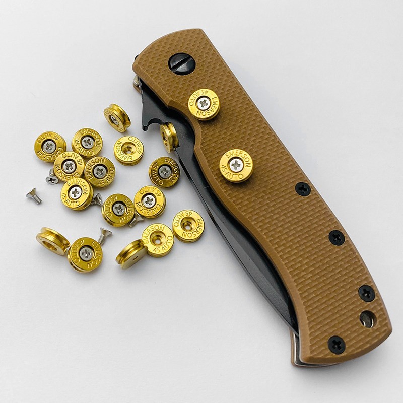 Fits Emerson CQC7 – Brass Steel Flame Thumb Disk, Primer Style Knife Mod