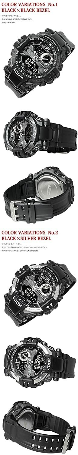 LAD WEATHER Survival Military Men ‘s Wrist Watch Outdoor Camouflage black W/ Box