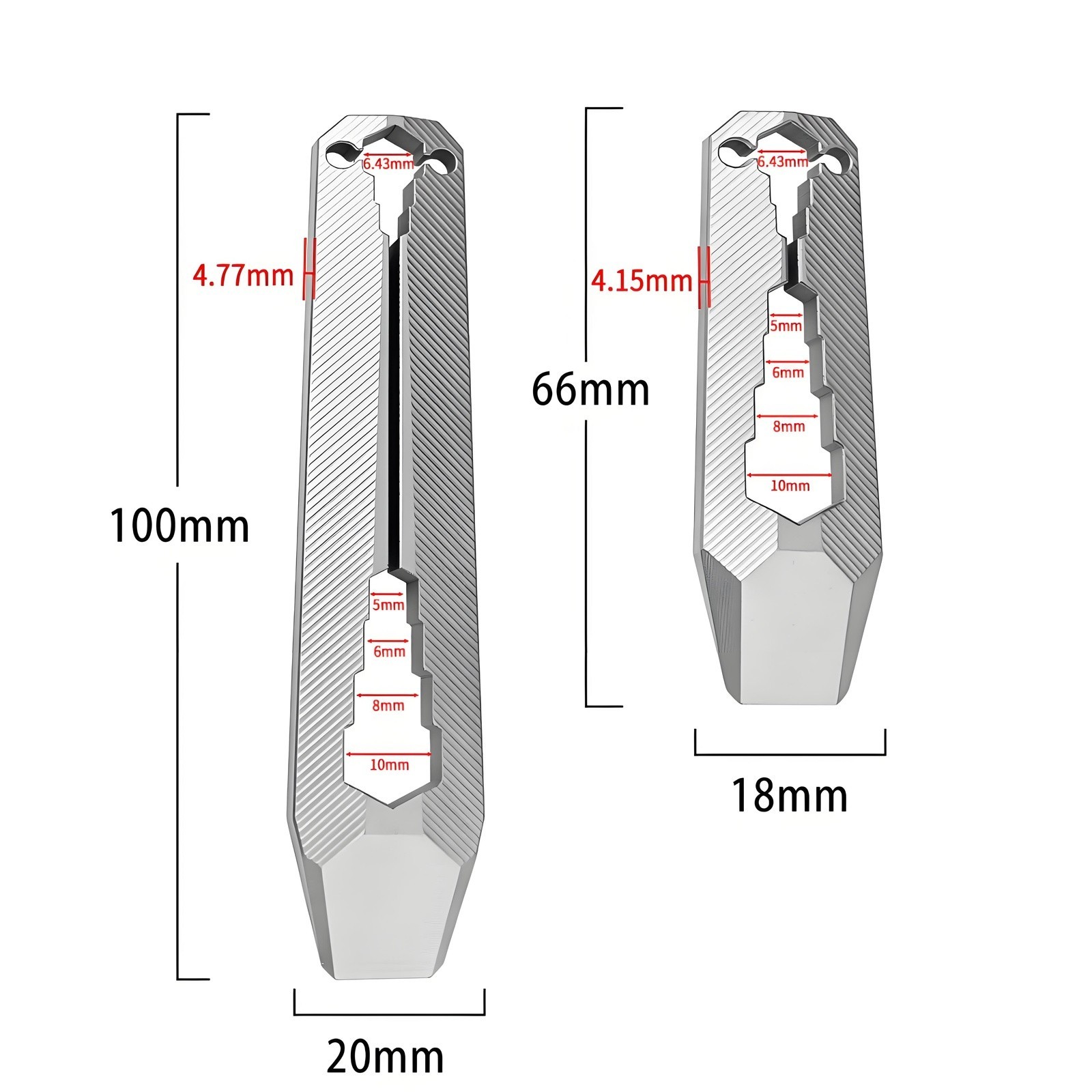 Titanium Alloy EDC Mini Pry Bar Keychain Wrench Portable Pocket Tool A++++