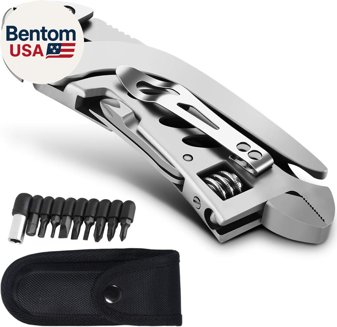 Multitool Wrench with 7 Tools/Pliers/Wire Cutter/Flat Screwdriver/Phillips Screw