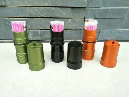 Keychain Aluminum EDC Waterproof CNC Survival Pill/Match Case – New