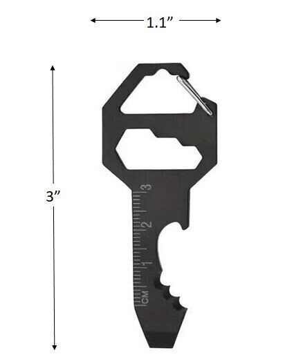 EDC Multi Tool W/ Screwdriver, Knife, Wrench, Bottle Opener & Emergency Whistle