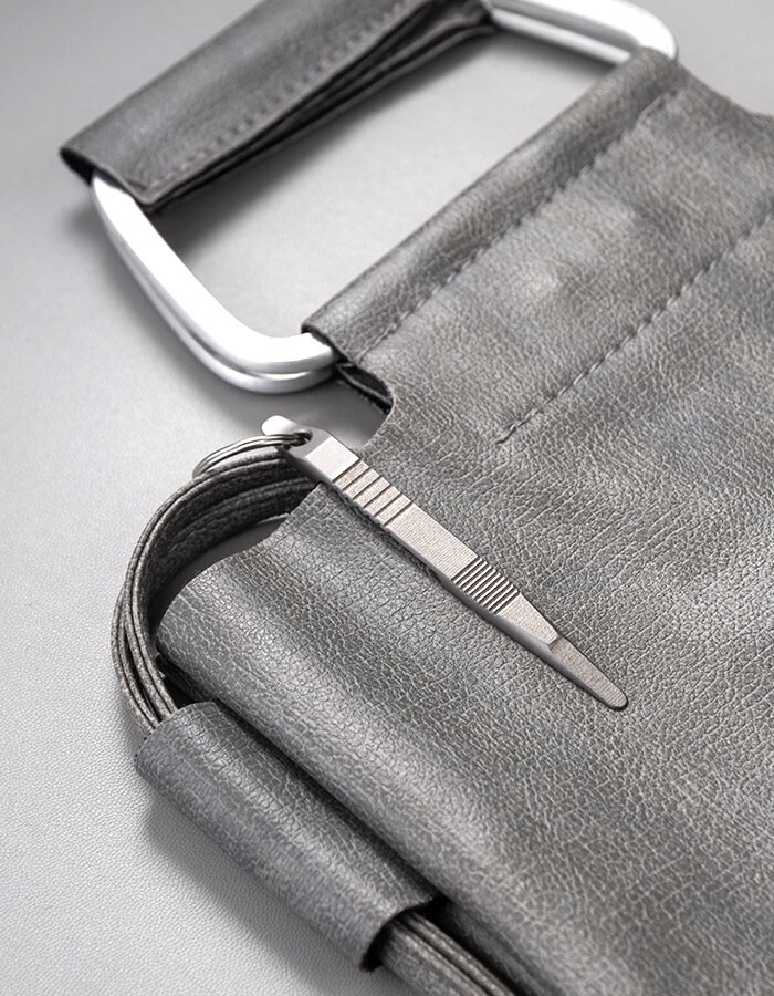 Mini Lightweight Titanium Alloy Keychain Tweezers Pry Bar Portable Outdoor EDC