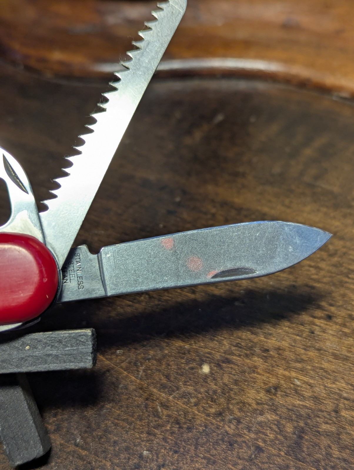 10-Tool Multi-Tool Pocket Knife Vintage Stainless Steel Japan Red (Missing 11th)